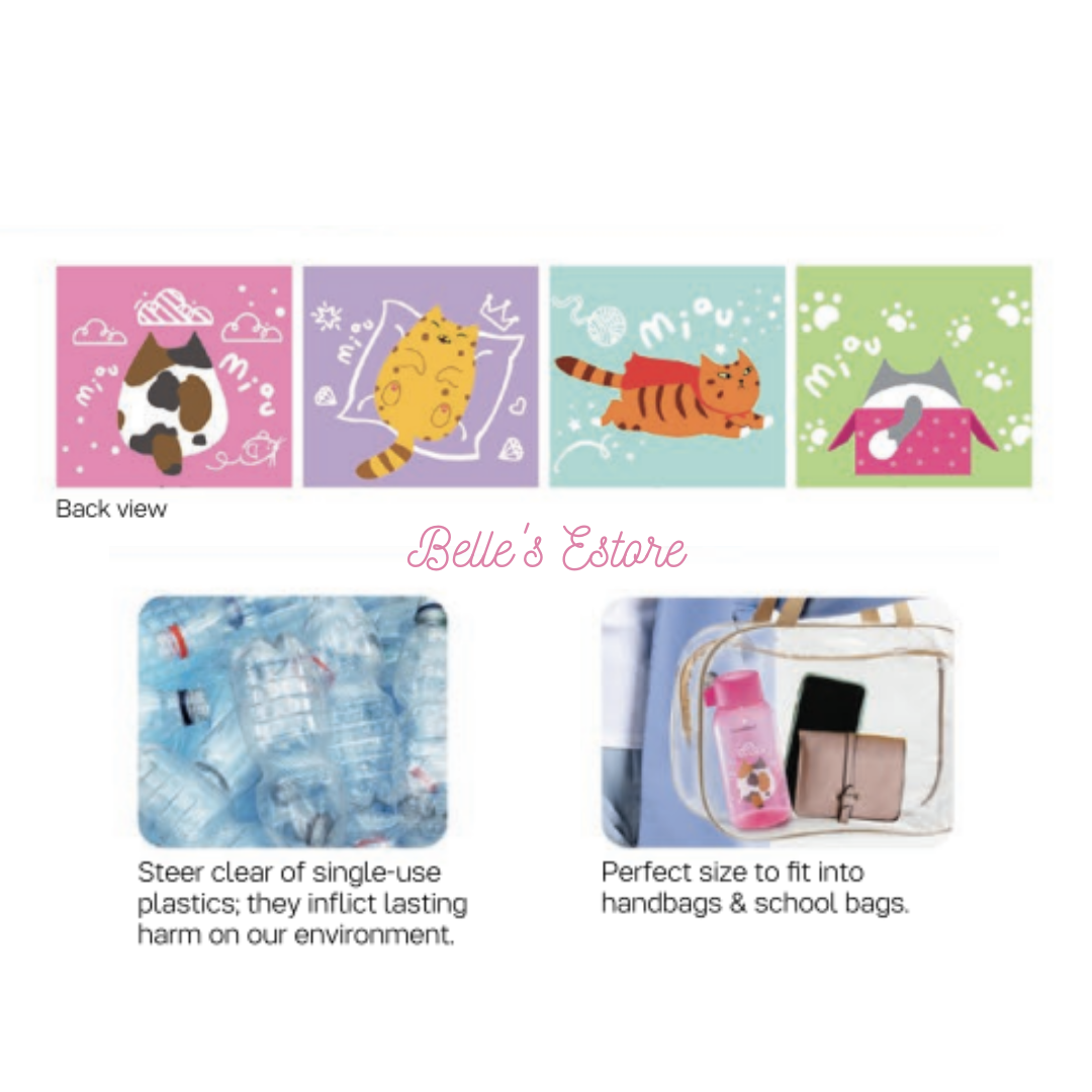 350ml Kitty Quencher Eco Bottle Set of 4 (Instock)