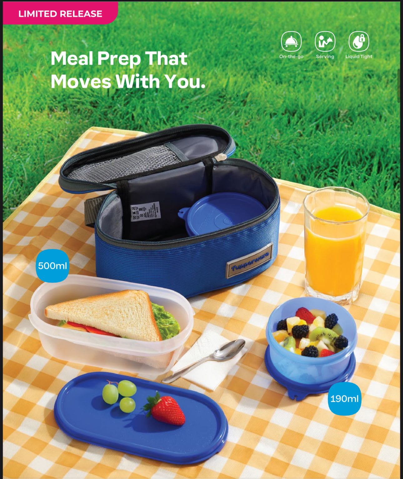 Mini Meal Lunch Blue Bag Set (Instock)
