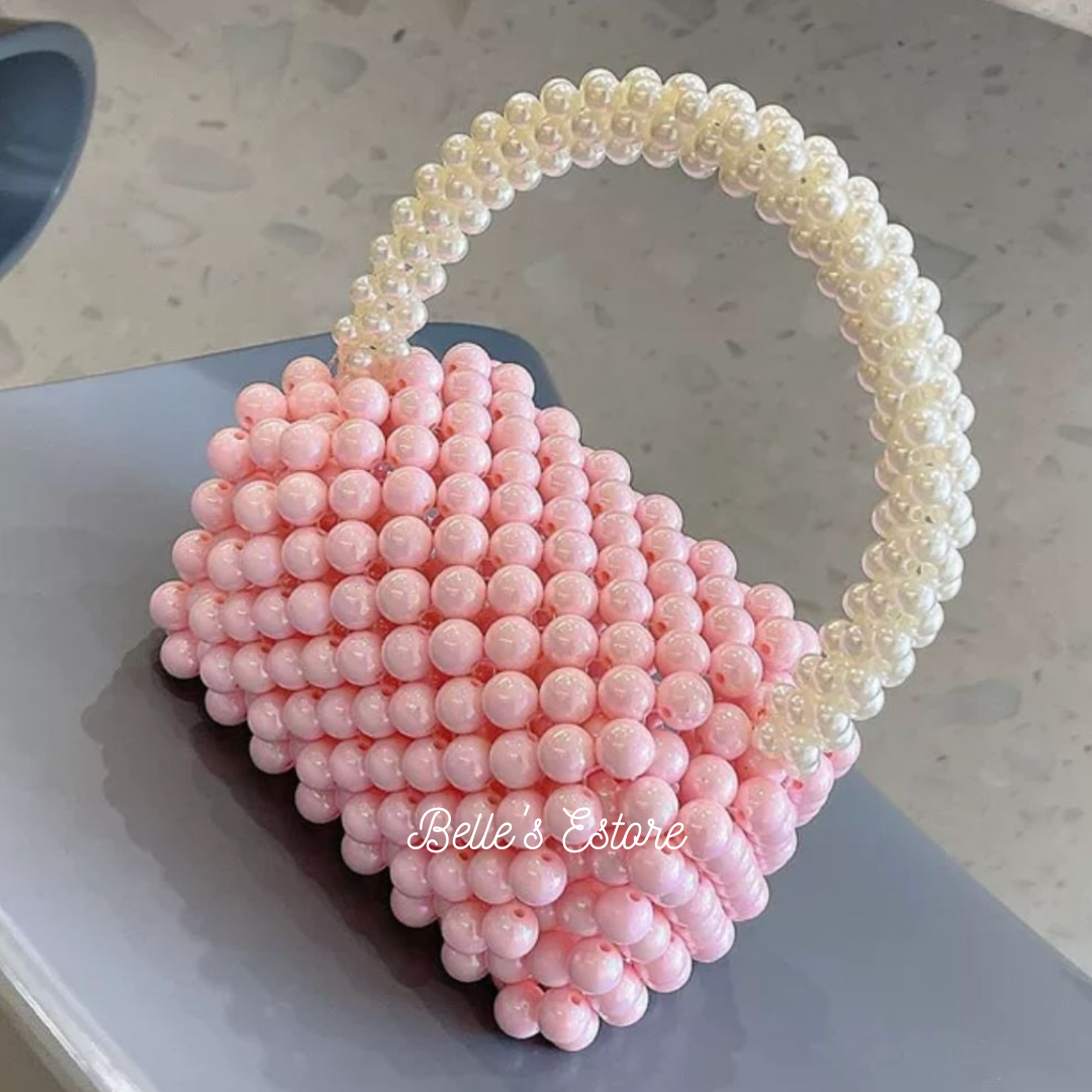 Pink discount beaded bag