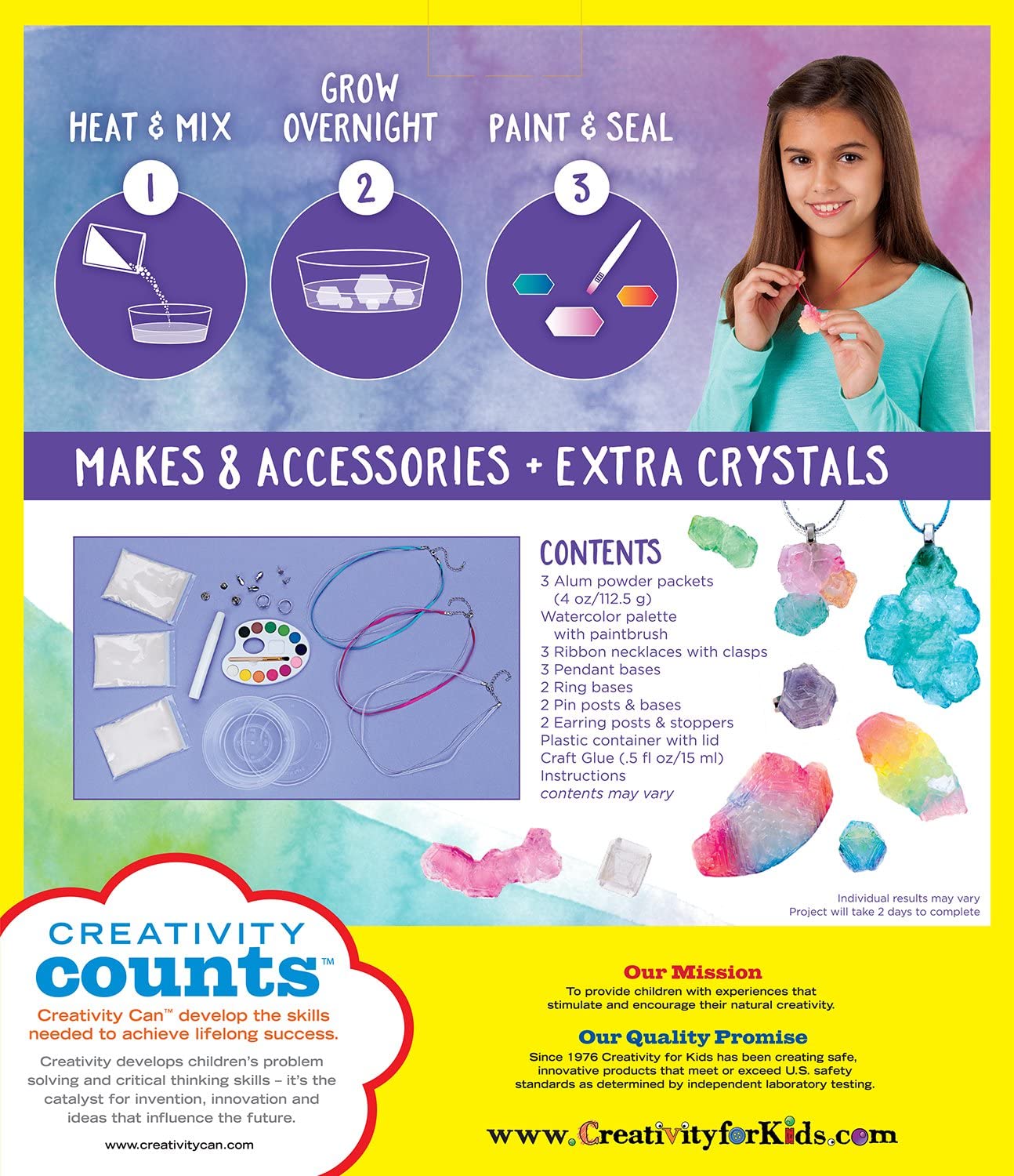 Creativity for Kids Color Your Mood Crystal Jewelry