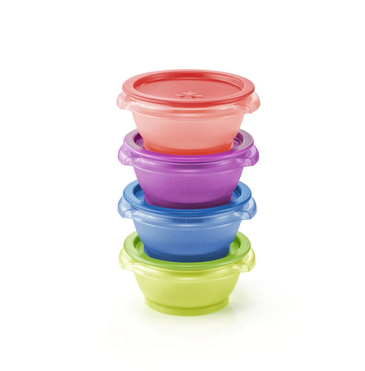 Colorful One Touch Bowl 400ml Set of 4 (Instock)