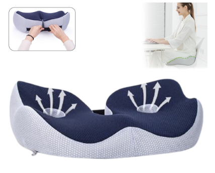 Adjustable Memory Foam Seat Cushion for Coccyx, Back, Tailbone, Sciatic Pain Relief Pre Order