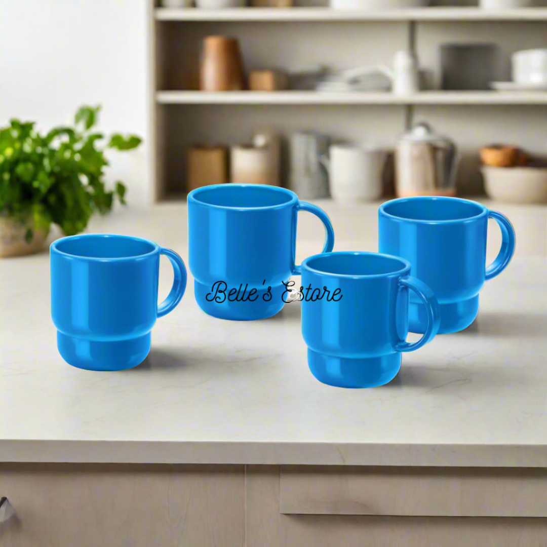 Coffee Mug Blue 250ml Set of 4 (Instock)