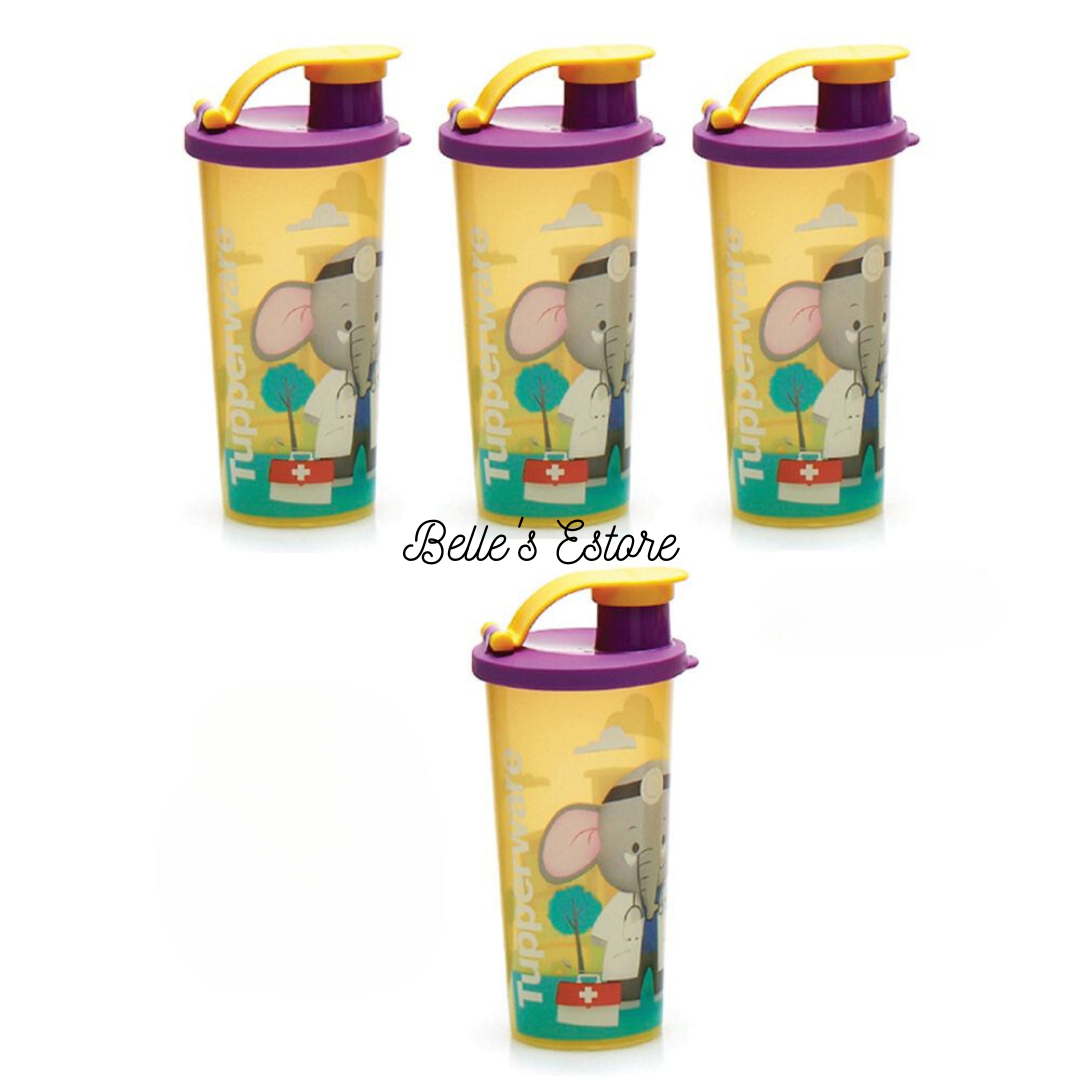 Fun Elephant Tumbler 260ml Set of 4 (Instock)