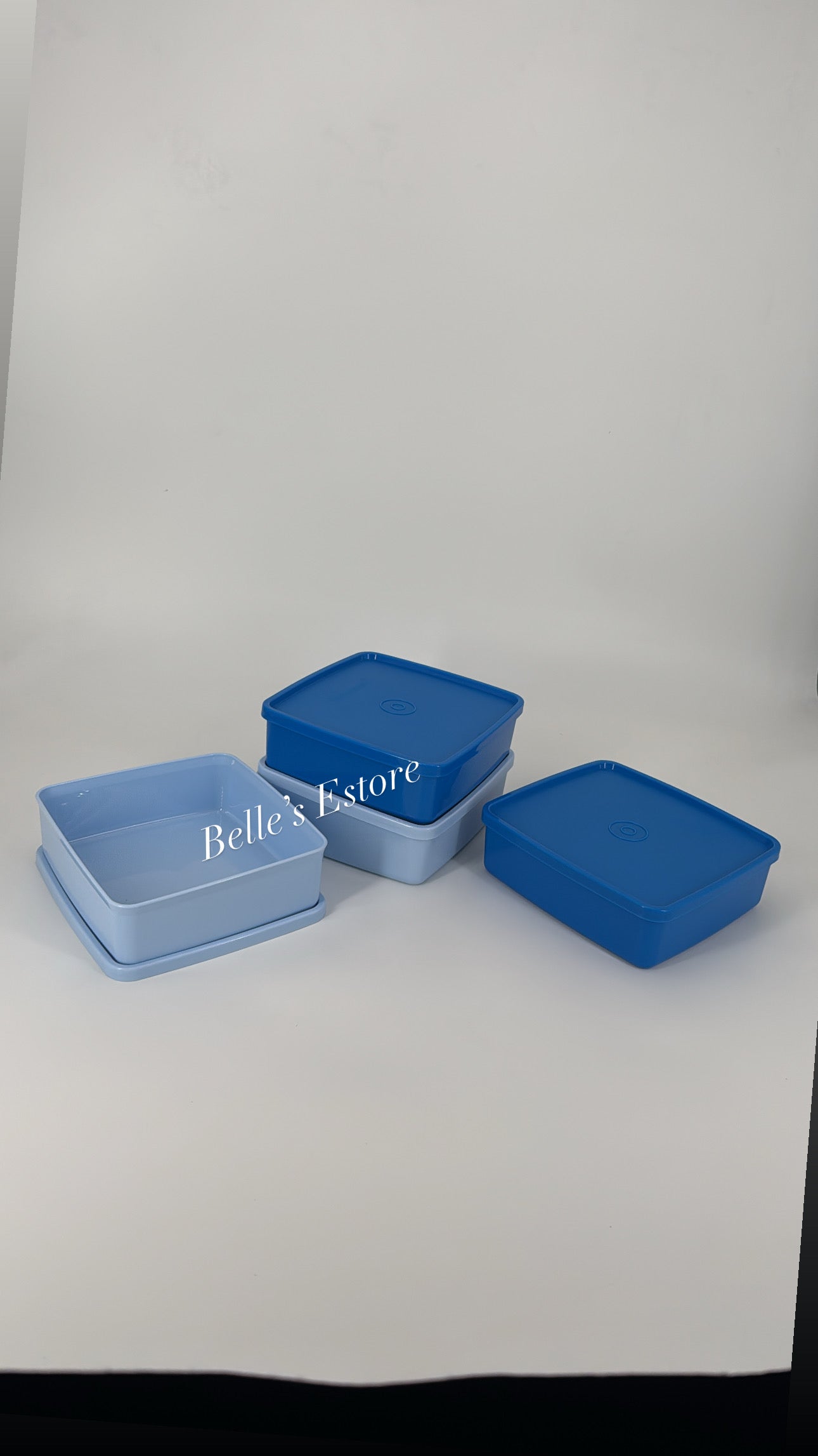 Blue Large Square away 630 ml Set of 4 (Instock)