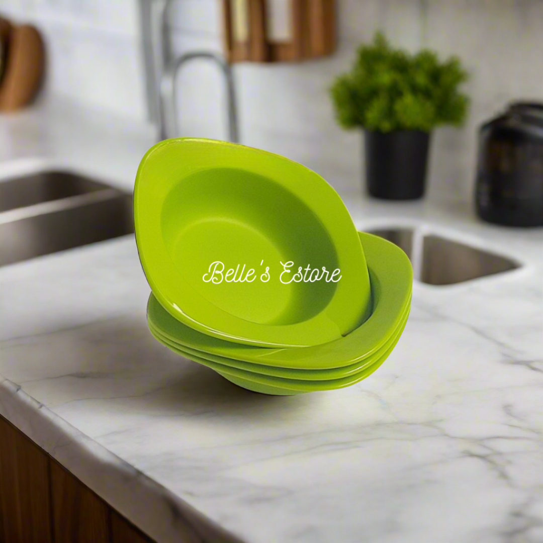 Blossom Microwaveable Bowl 350ml Set of 4 Green (Instock)