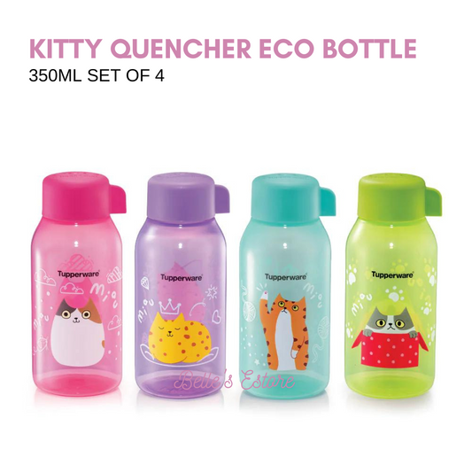 350ml Kitty Quencher Eco Bottle Set of 4 (Instock)