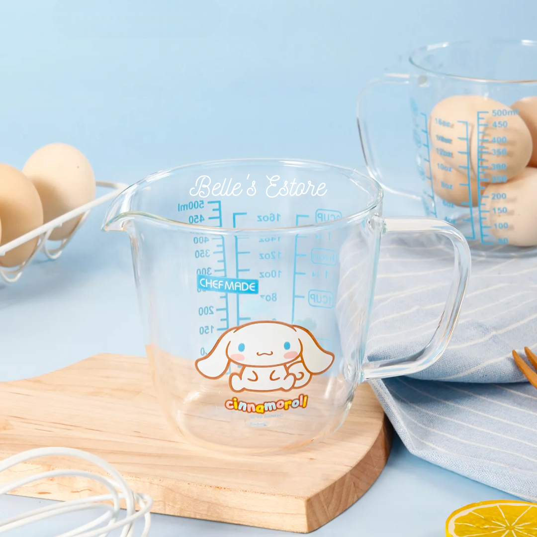 Cinnamoroll Glass Measuring Cup 500ml (Pre-Order)