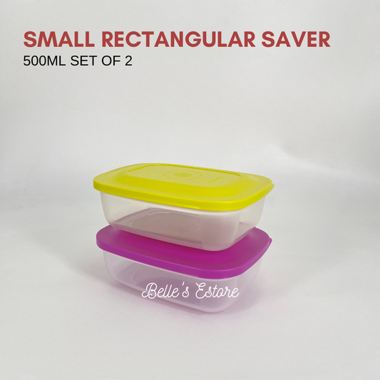 Small Rectangular Saver 500ml Set of 2 (Instock)