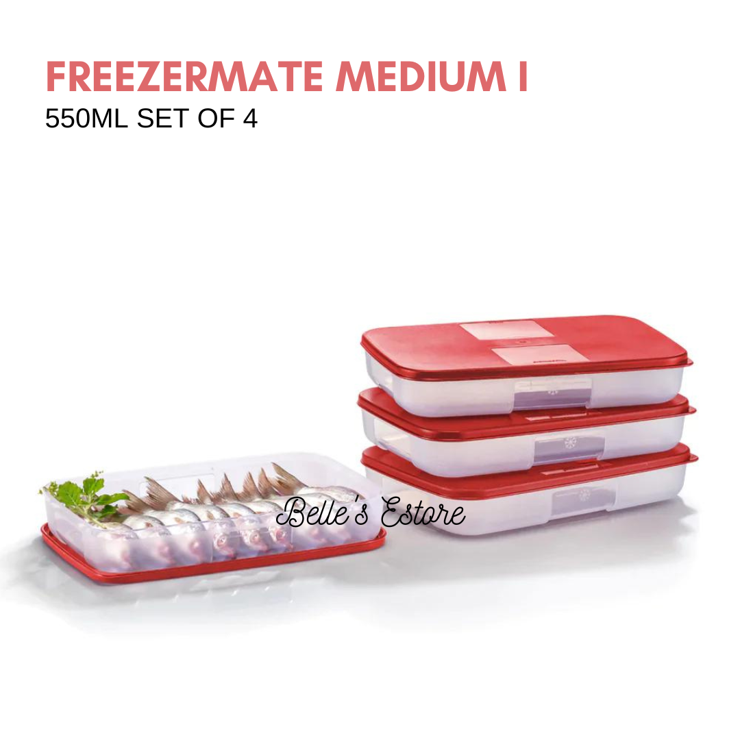 Red Freezermate 550ml Set of 4 (Instock)