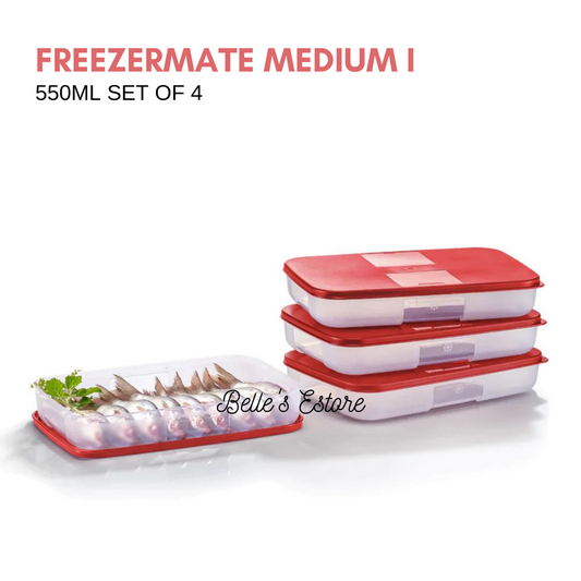 Red Freezermate 550ml Set of 4 (Instock)