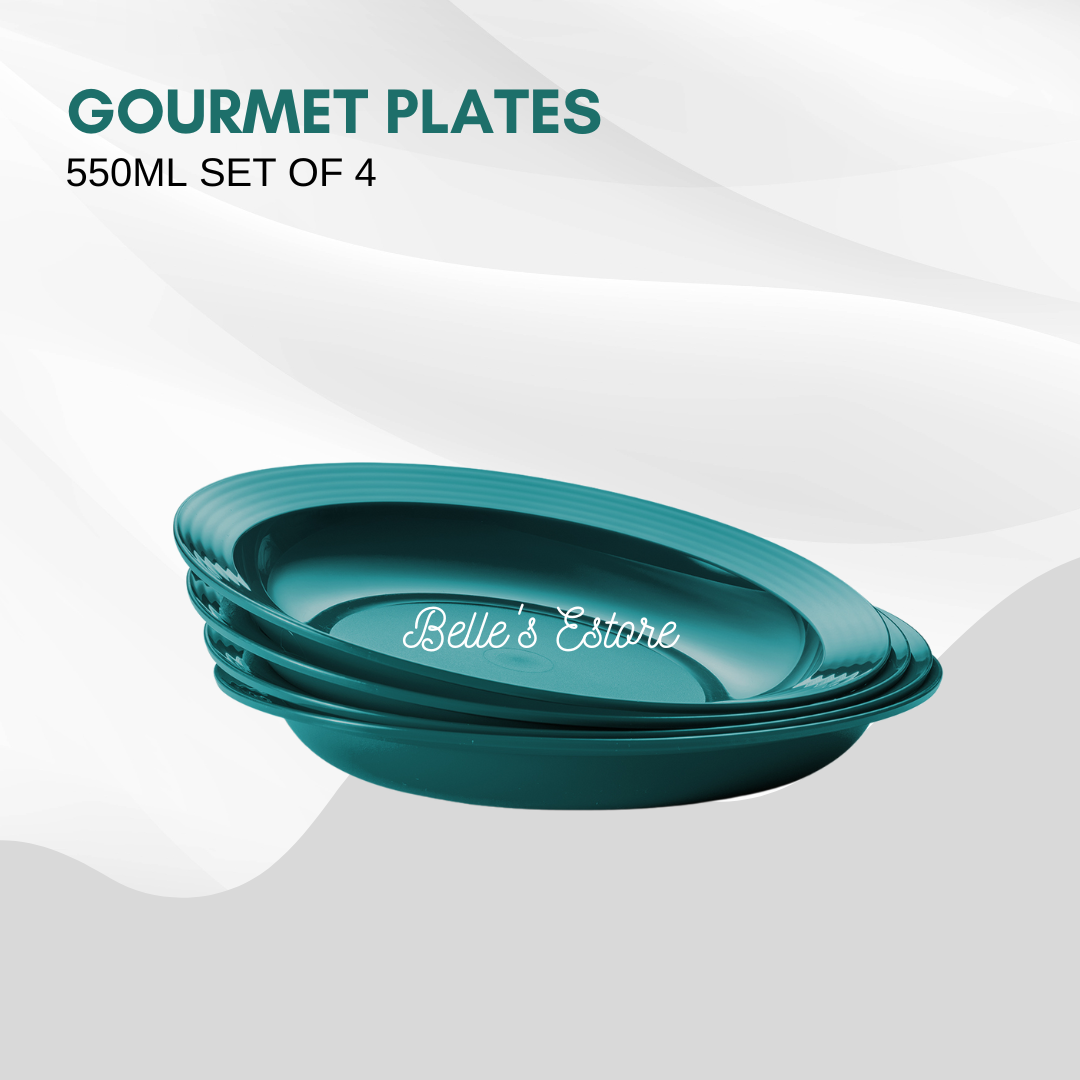 Microwaveable Gourmet Plates Green 550ml Set of 4/Set of 8 (Pre-Order)