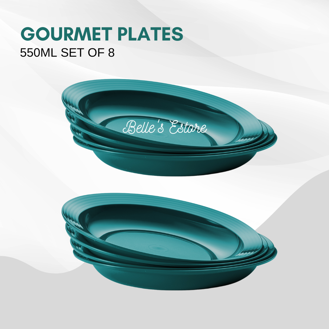 Microwaveable Gourmet Plates Green 550ml Set of 4/Set of 8 (Pre-Order)