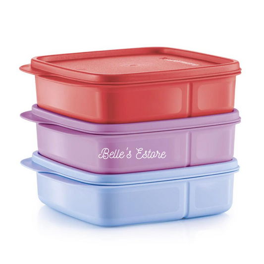 Lollitup Divided Lunch Box Squares 550ml (Instock)