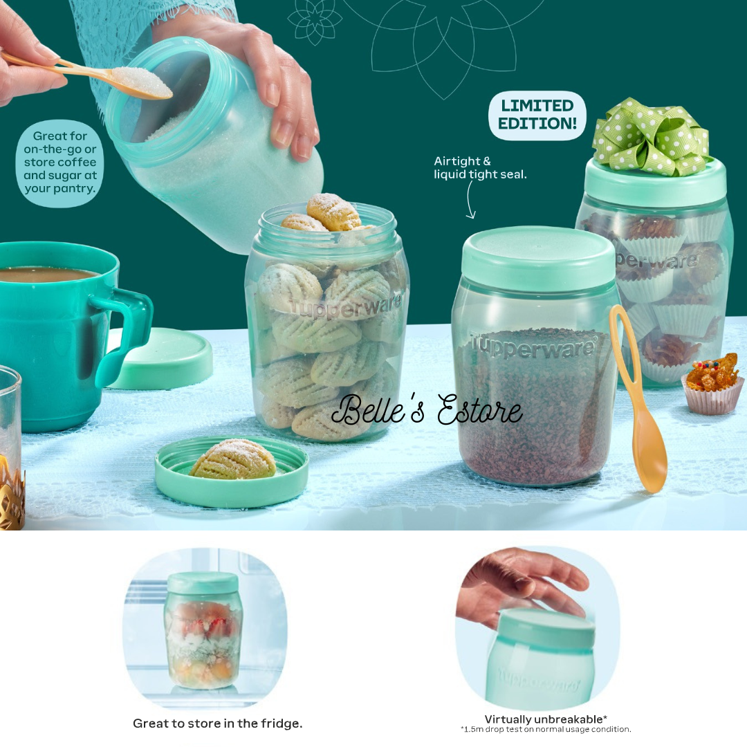 Universal Jar Turquoise 550ml Set of 4 (Instock)