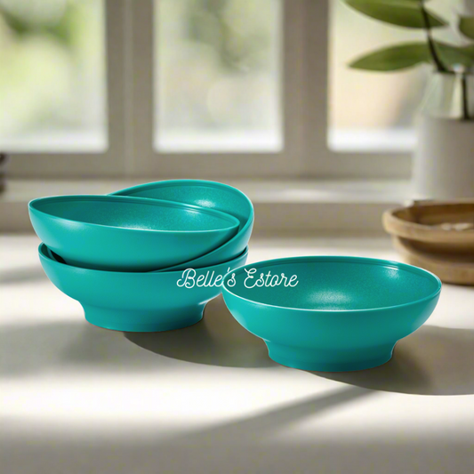 Gourmet Blossom Bowl 600ml Set of 4 Turquoise (Instock)