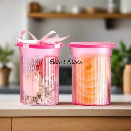 Elegant Round 630ml Set of 2 Pink (Instock)