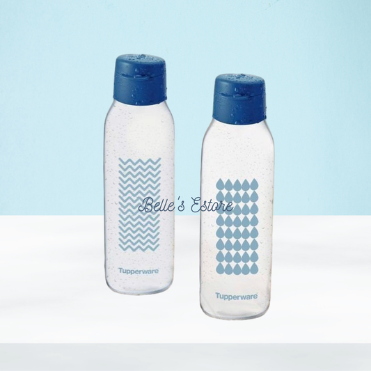 Round Drop Waves Flipcap Bottle 750ml Set of 2 (Instock)