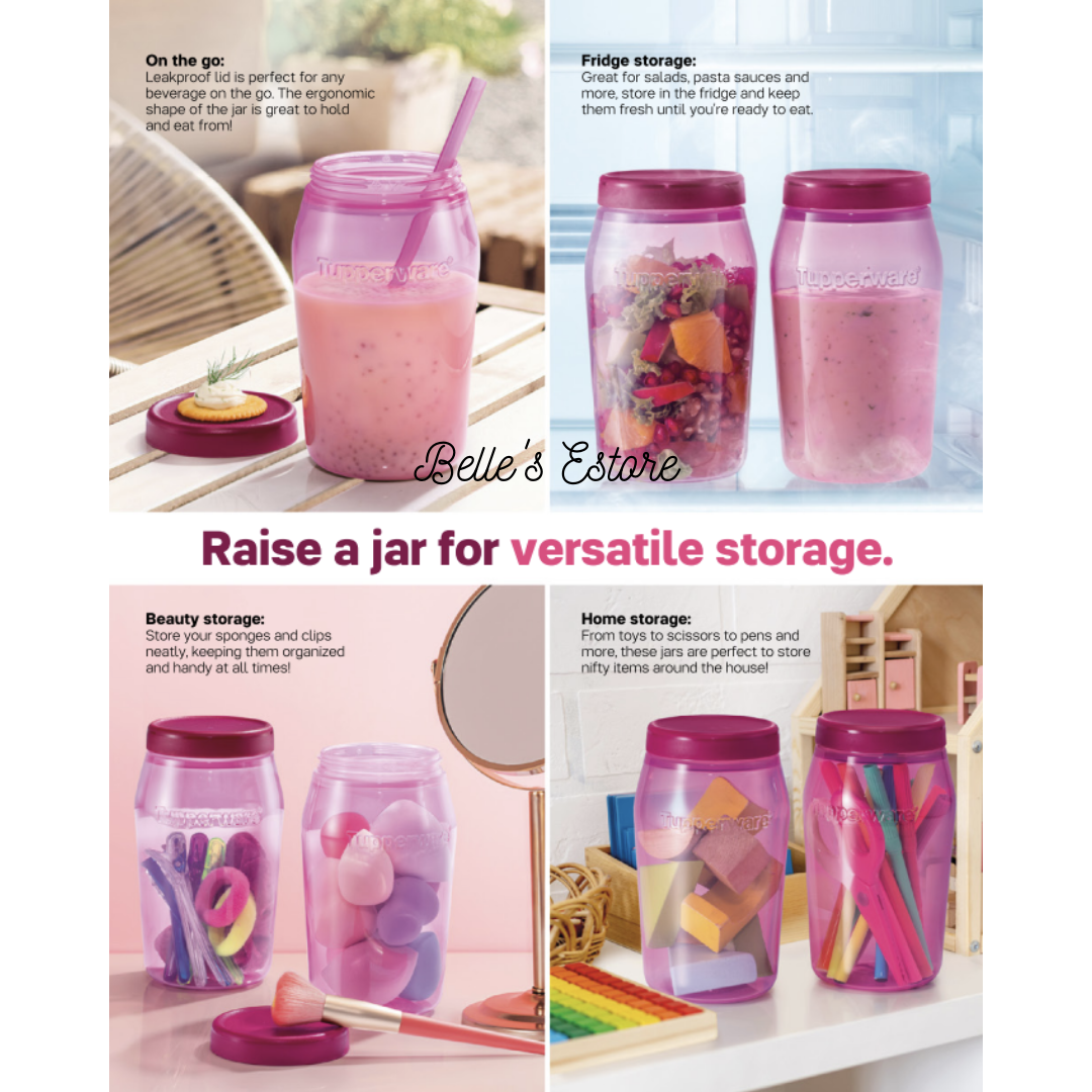 Universal Jar Pink 825ml Set of 4 (Instock)