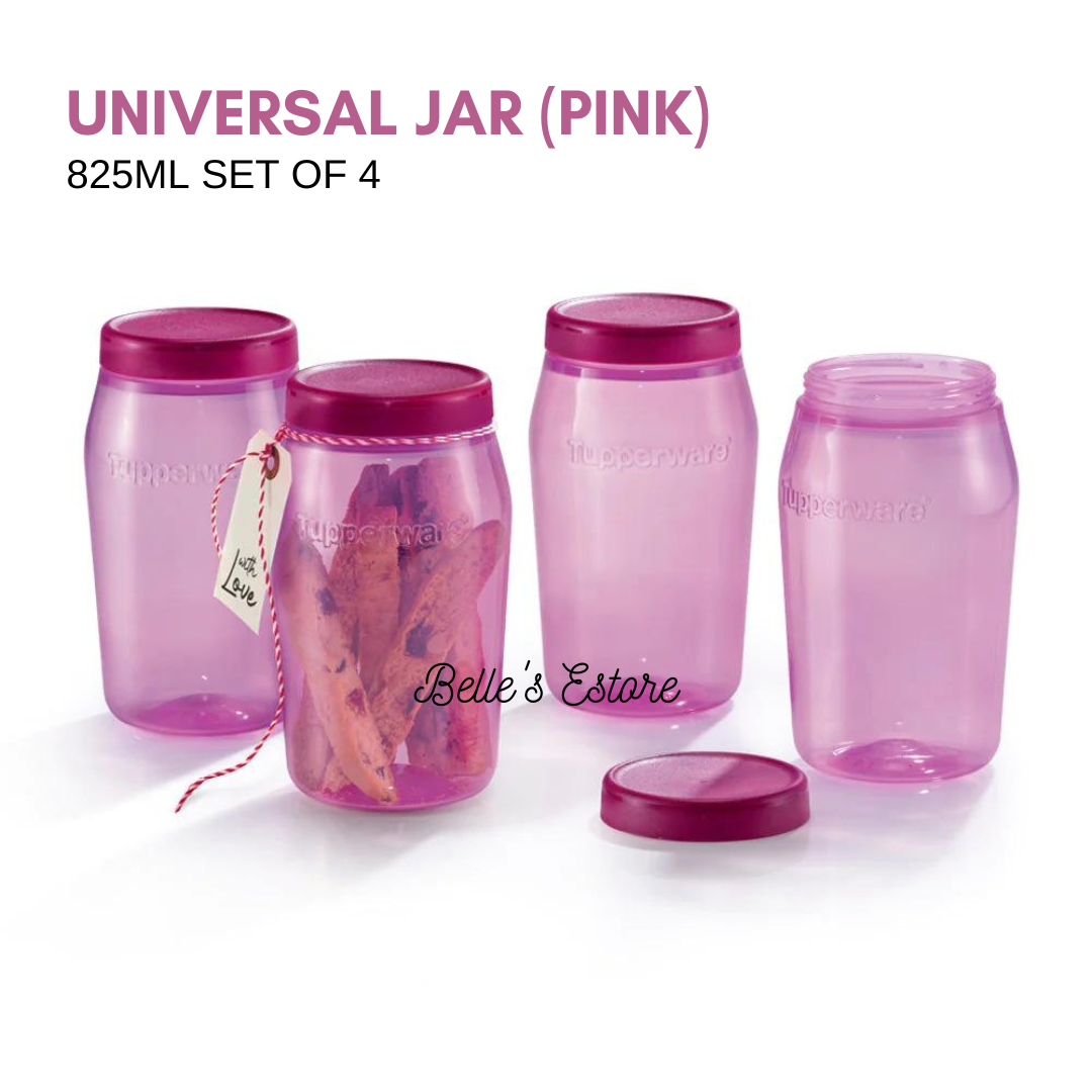 Universal Jar Pink 825ml Set of 4 (Instock)