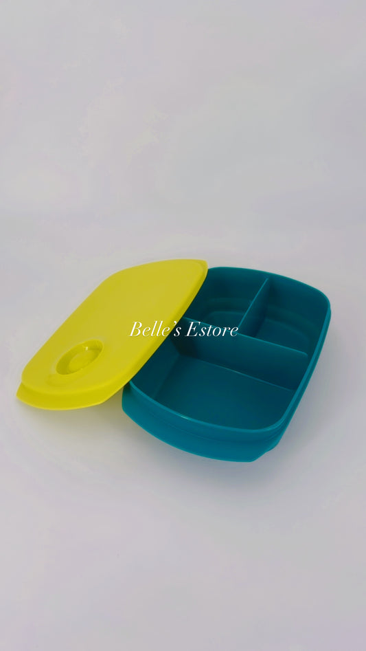 Reheatable Divided Lunch Box 1L turquoise (Instock)