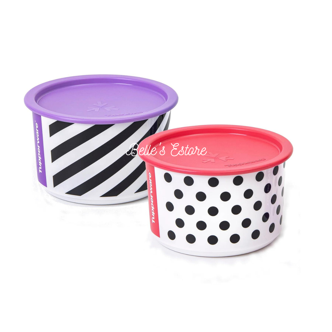 Dots & Stripes One Touch Topper 940ml Set of 2 (Instock)