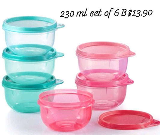 230ml snack cups set of 6 (Instock)