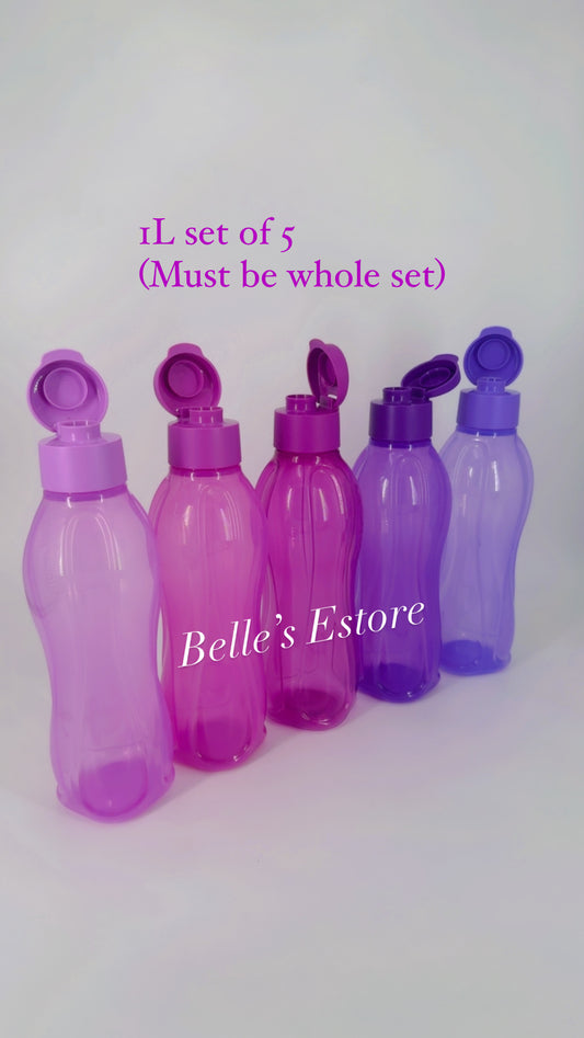 1L eco bottle set of 5 (Instock)