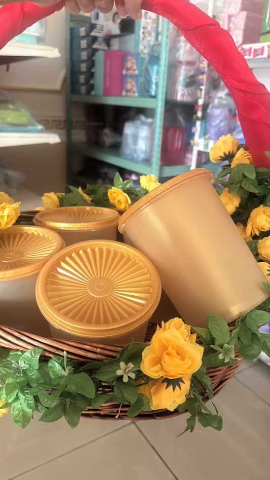 Deco Canister 1.3L Gold (Instock)