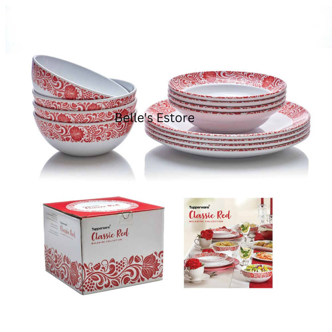 Classic Red Melamine Collection Set of 12 (Pre-Order)