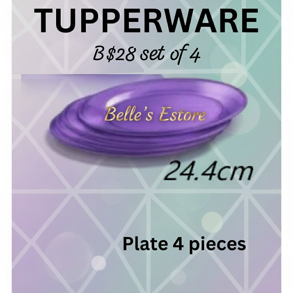 Purple Domino Plates set of 4 (Instock)
