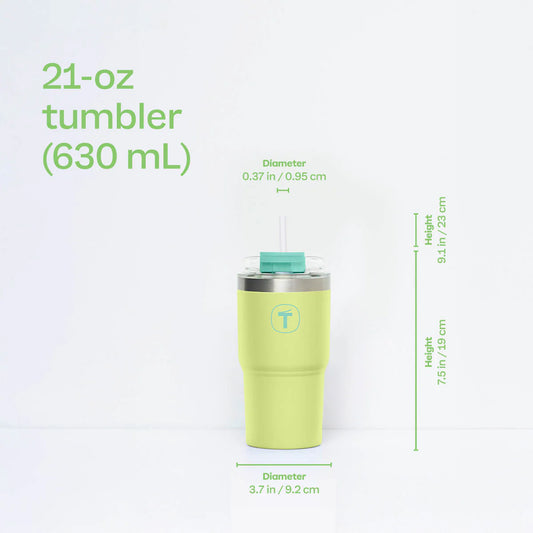 Tupperware Big T Tumbler Green/Blue 630 ml (Instock)