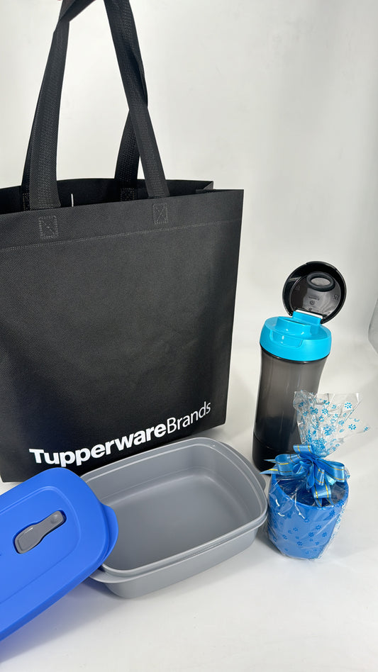 Black & Blue Lunch Bag Set (Instock)