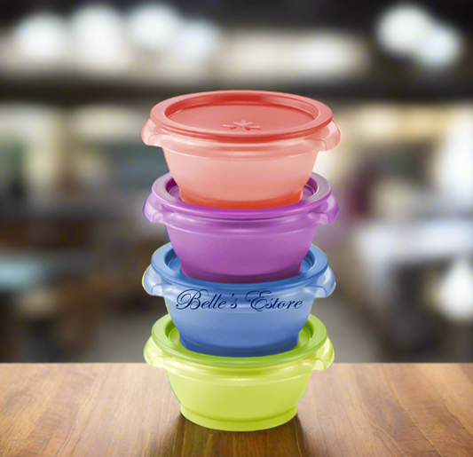 Colorful One Touch Bowl 400ml Set of 4 (Instock)