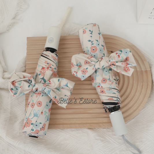 Flowery Patterned Automatic Foldable Umbrella (Pre-Order)