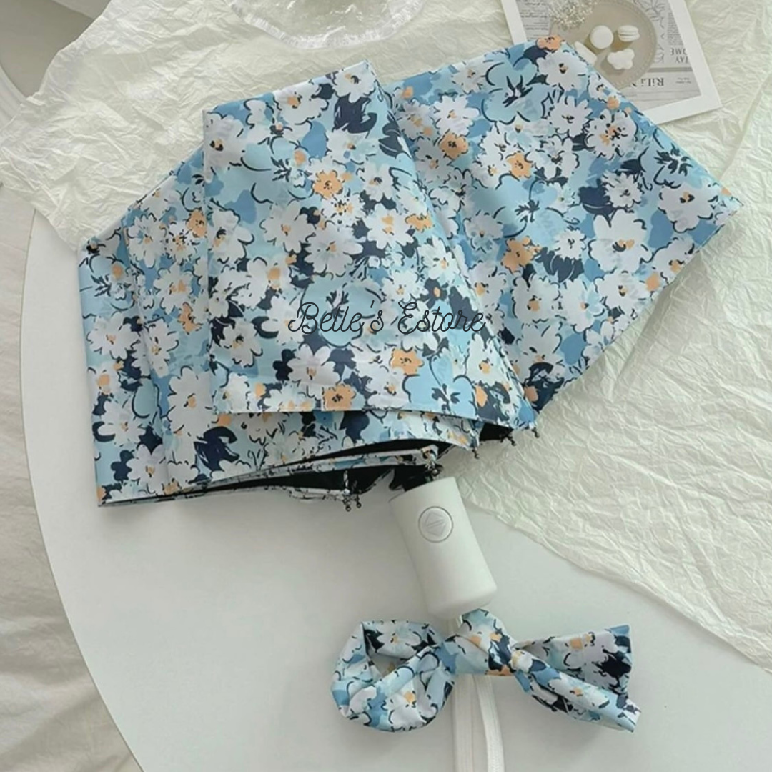 Flowery Patterned Automatic Foldable Umbrella (Pre-Order)