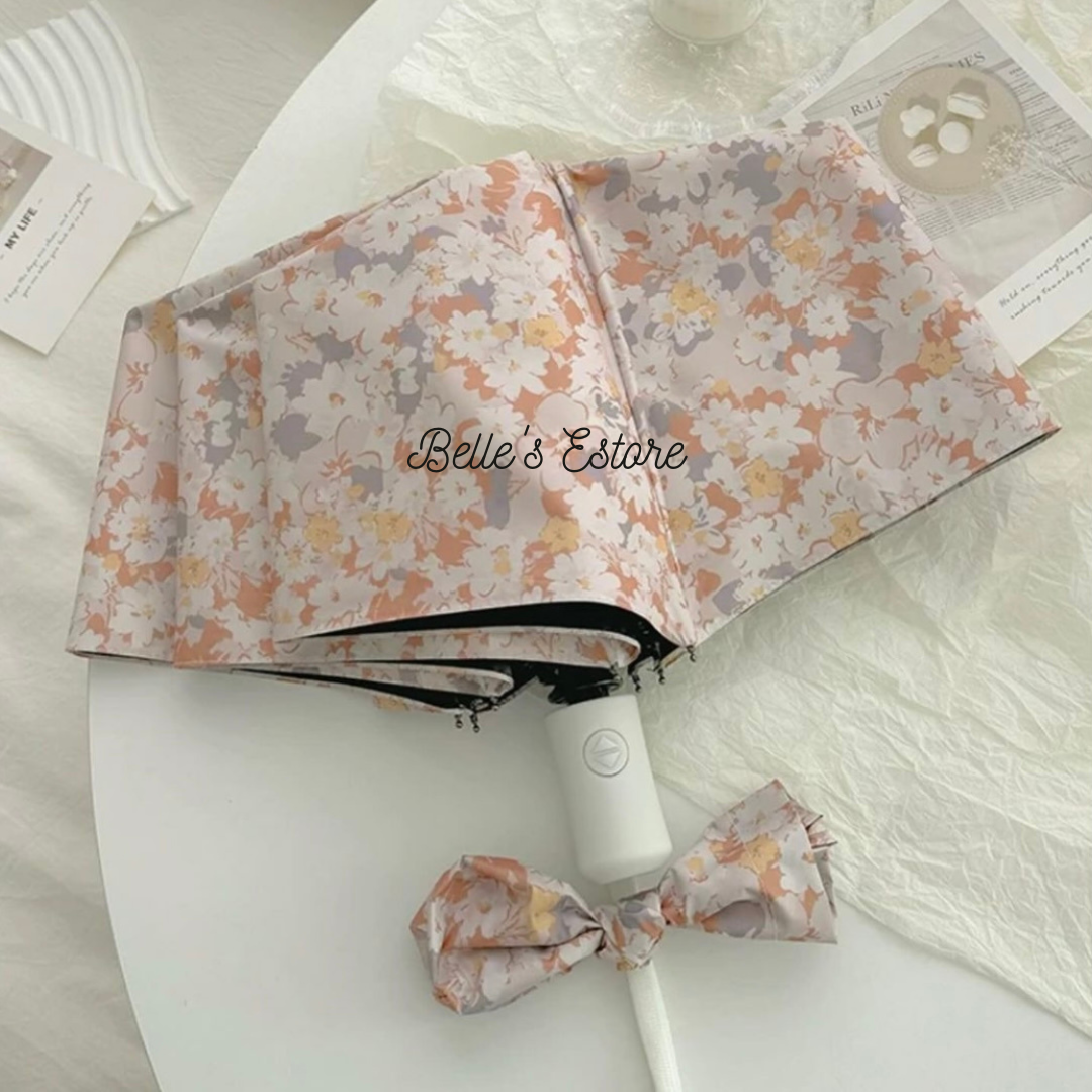 Flowery Patterned Automatic Foldable Umbrella (Pre-Order)