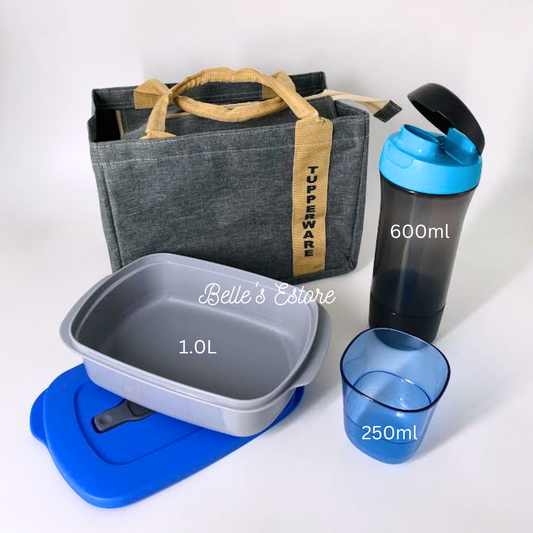 Denim Lunch Bag Set (Instock)