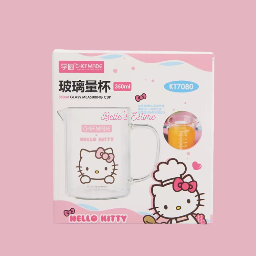 Hello Kitty Glass Measuring Cup 350ml (Pre-Order)