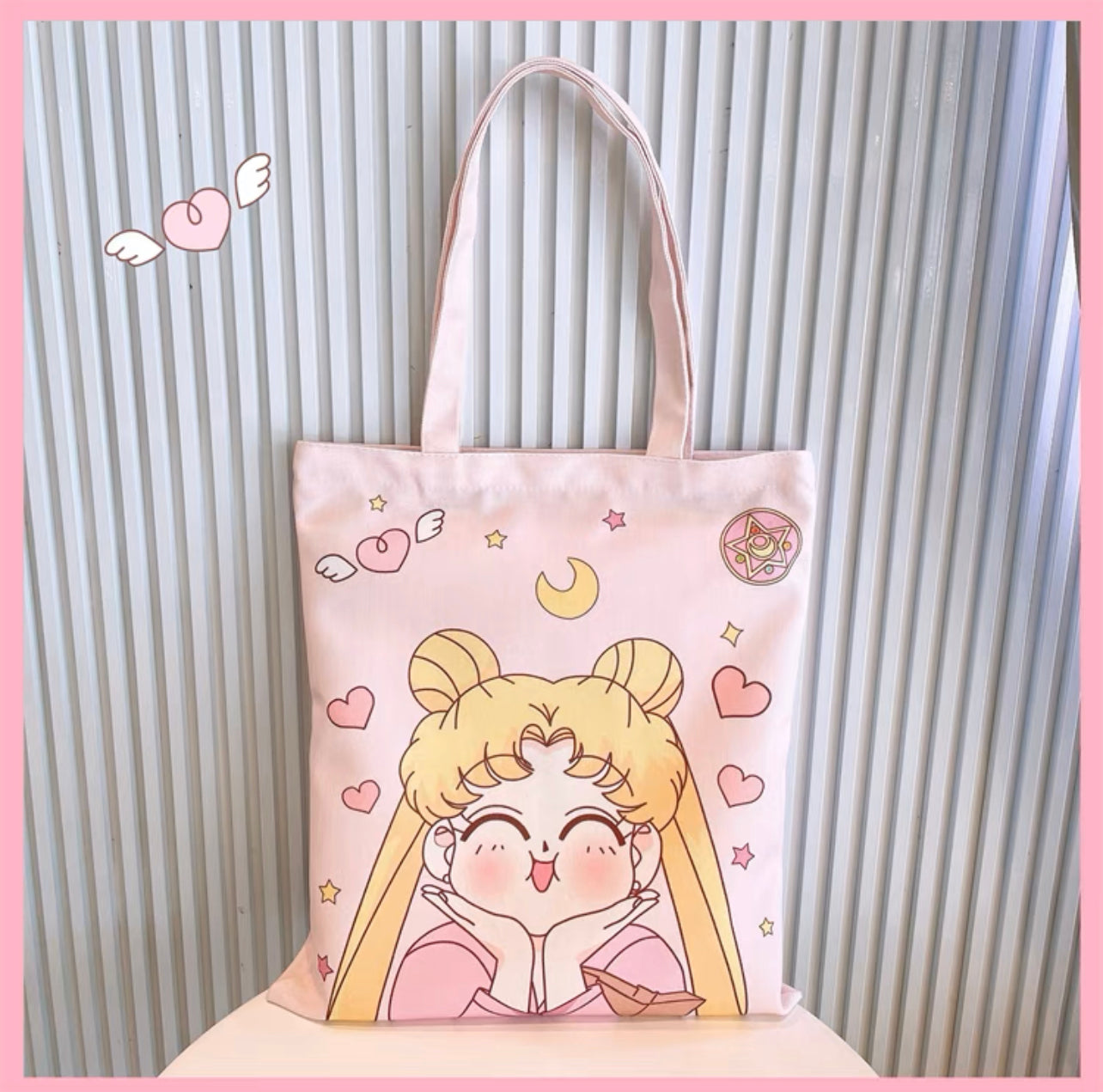 Cartoon Zipper Tote Bag (Pre-Order)