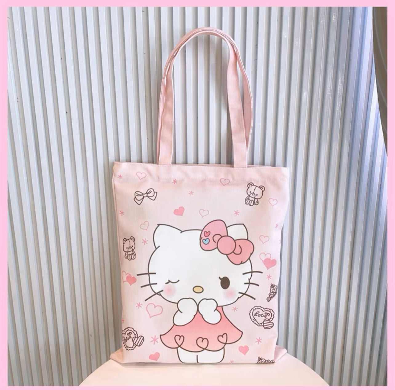 Cartoon Zipper Tote Bag (Pre-Order)