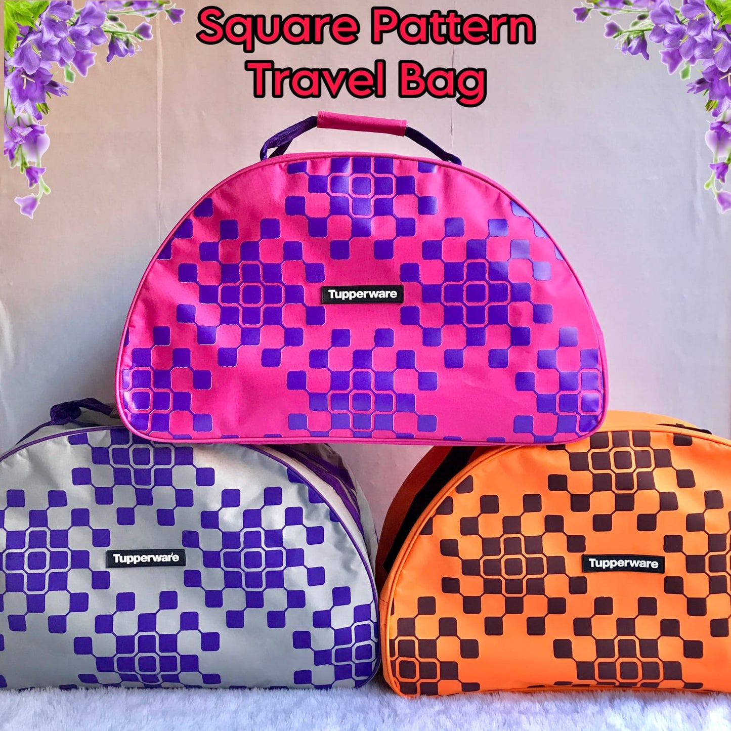 Square Pattern Travel Bag (Pre Order)