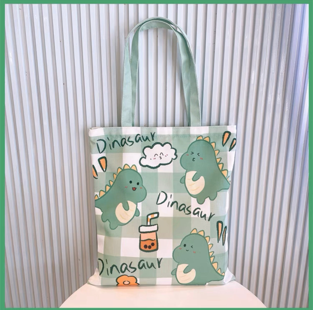 Cartoon Zipper Tote Bag (Pre-Order)