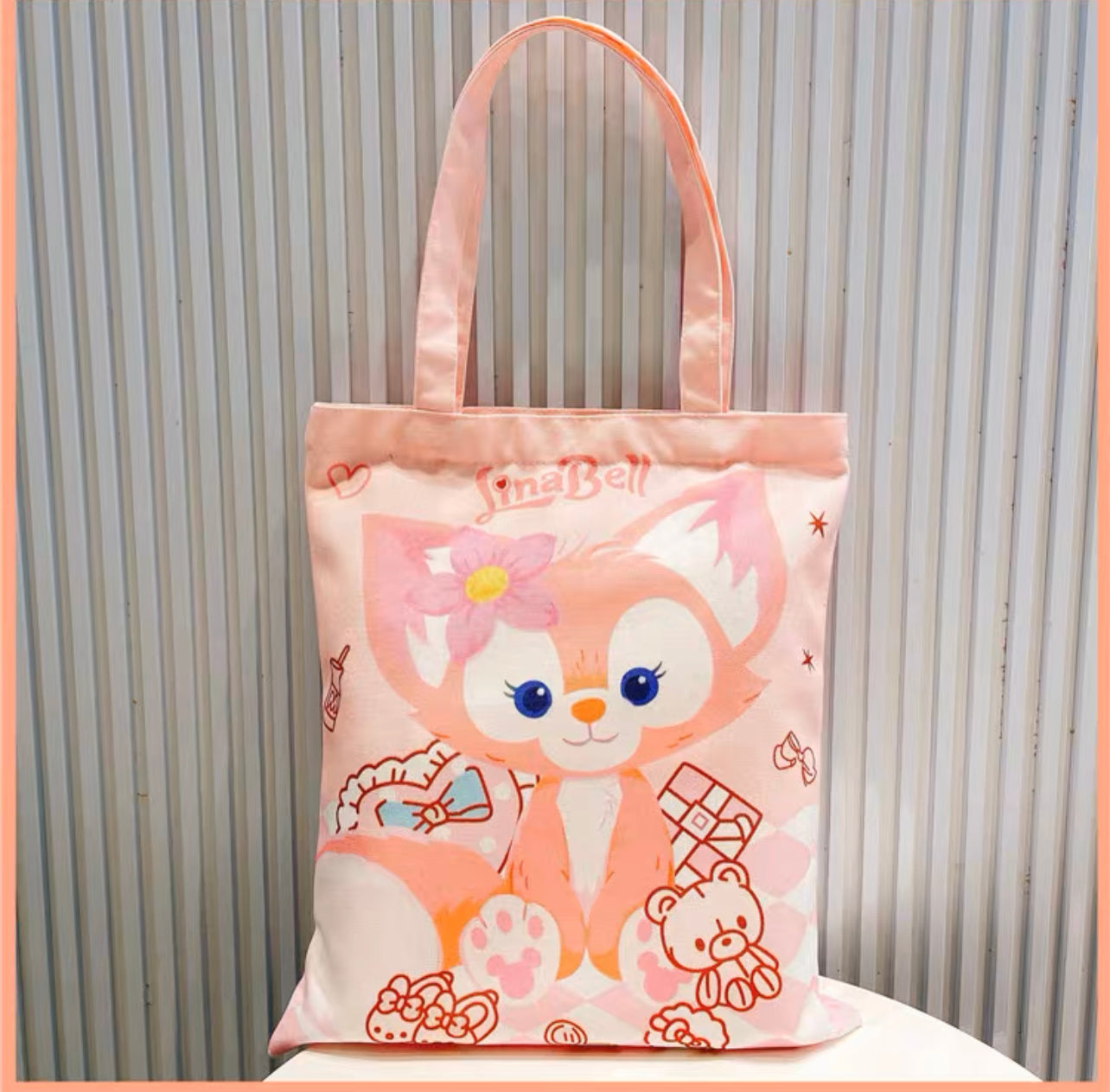 Cartoon Zipper Tote Bag (Pre-Order)