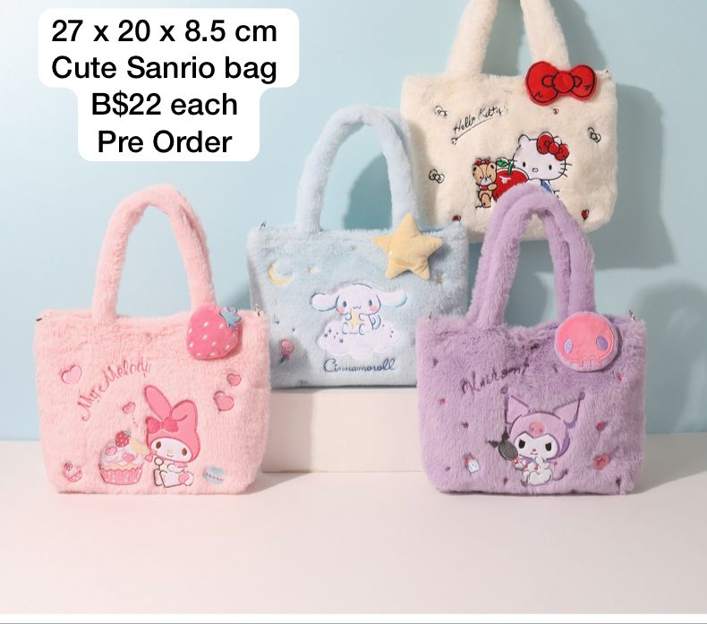 Cotton Furry Sanrio Bag (Pre-Order)