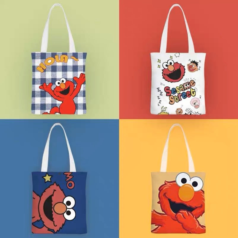 Sesame Street A4 Zipper Tote Bags (Pre-Order)