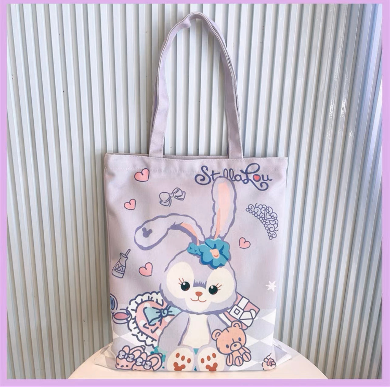 Cartoon Zipper Tote Bag (Pre-Order)