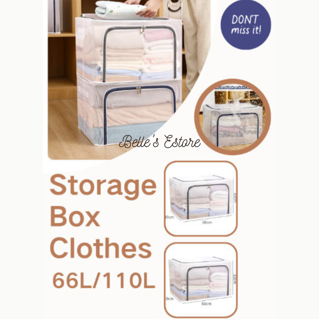 Foldable Organizer Storage Box with Zipper 66L or 110L (Pre-Order)