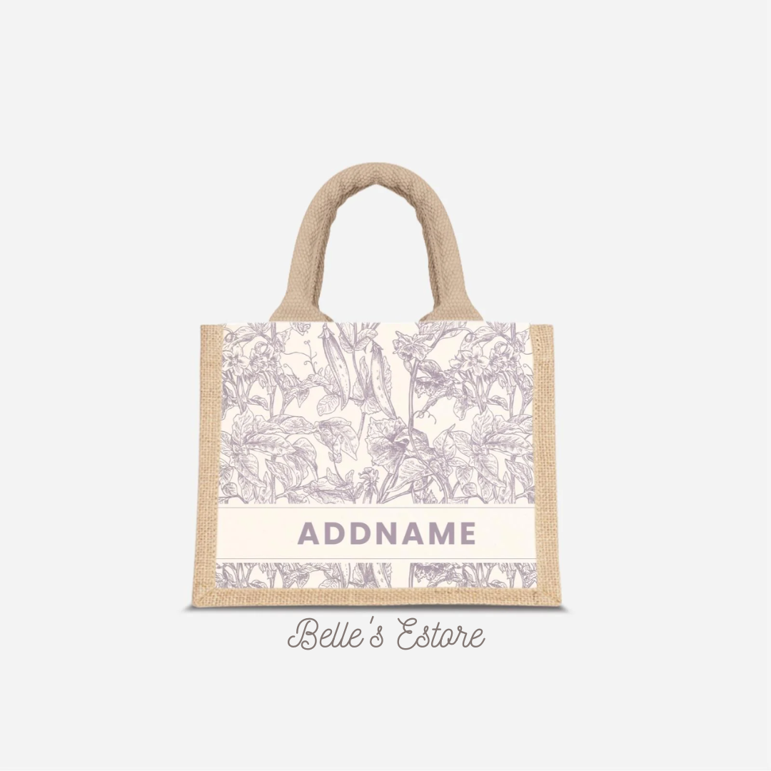 Personalized RINDU Series Large/Small/Lunch/Mini Jute Bags (Pre-Order)