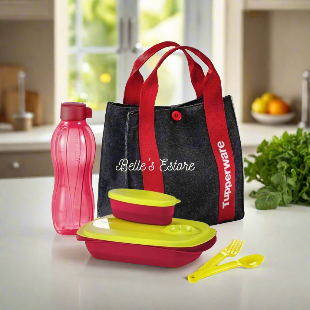 Red Lunch Bag Set (Instock)